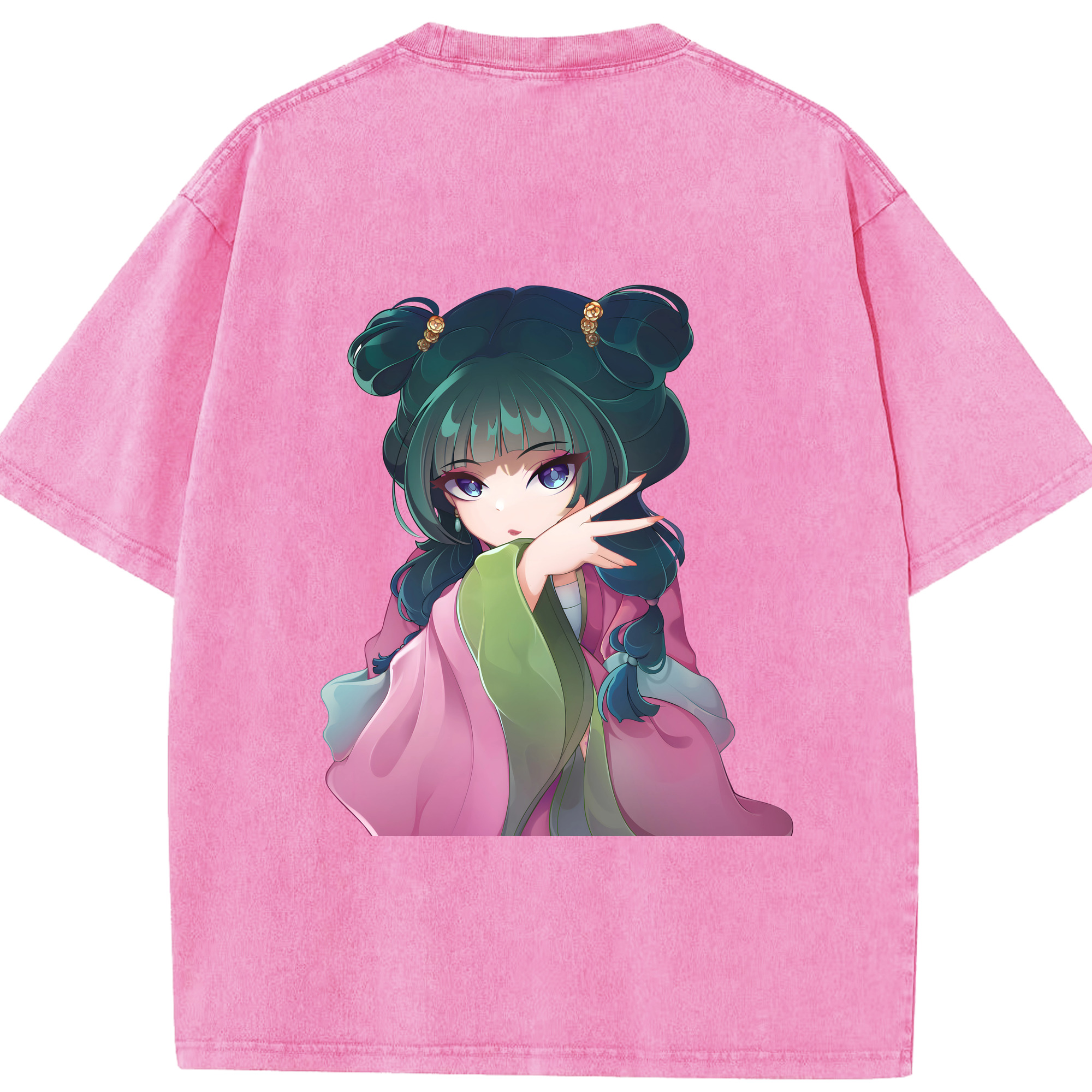 （画像用） 薬屋のひとりごと The Apothecary Diaries 綿100% ヴィンテージ風 半袖Tシャツ（背面プリント）